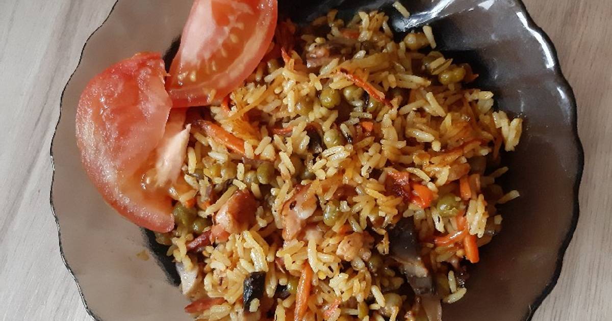 Рис с овощами на сковороде рецепт с фото