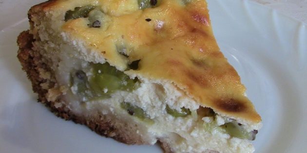 Рецепты из крыжовника: Пирог с крыжовником и творогом