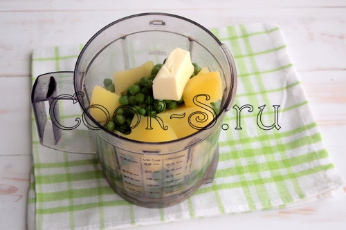 зеленое картофельное пюре