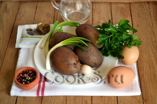омлет с картофелем - ингредиенты