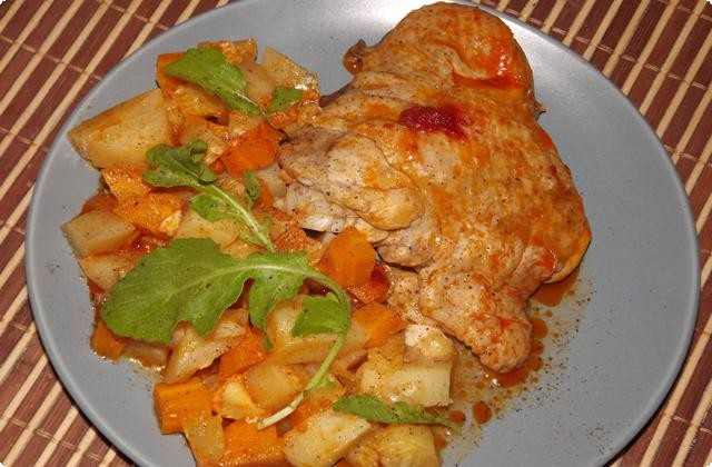 овощное рагу с курицей и картошкой