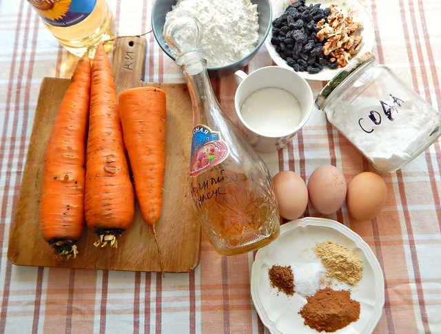 Морковный кекс с пряностями, пошаговый фоторецепт 
