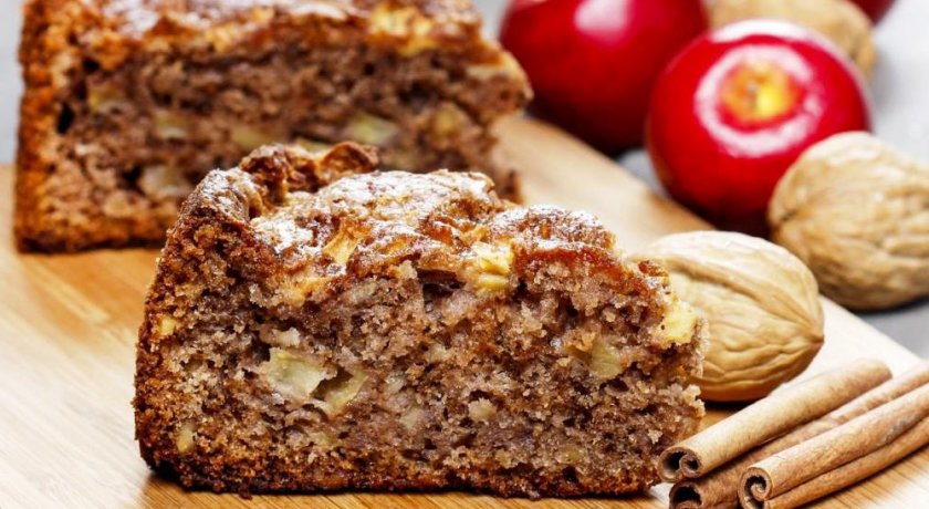 Песочный пирог с грецкими орехами 
