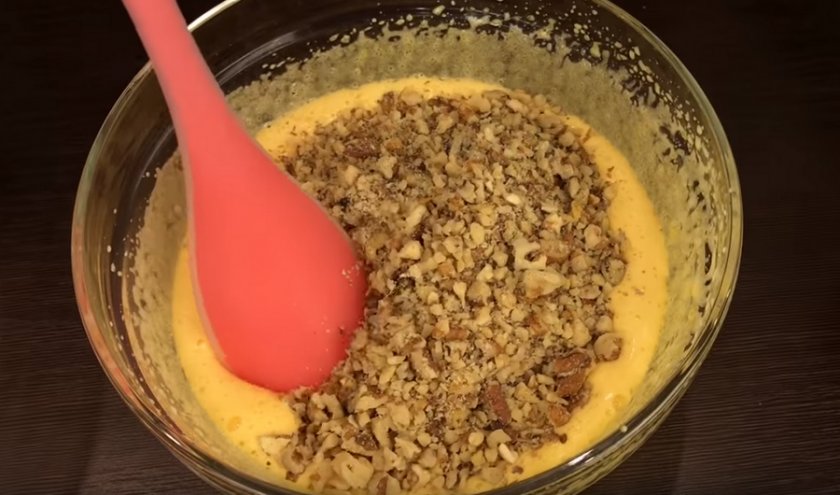 Песочный пирог с грецкими орехами 