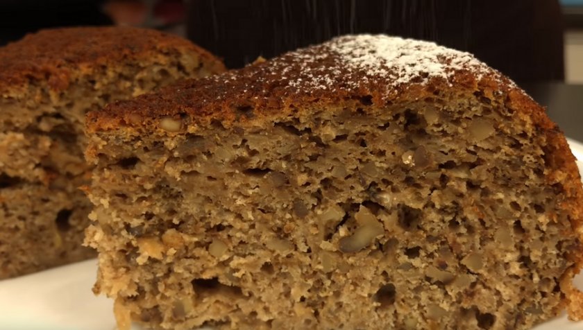 Песочный пирог с грецкими орехами 