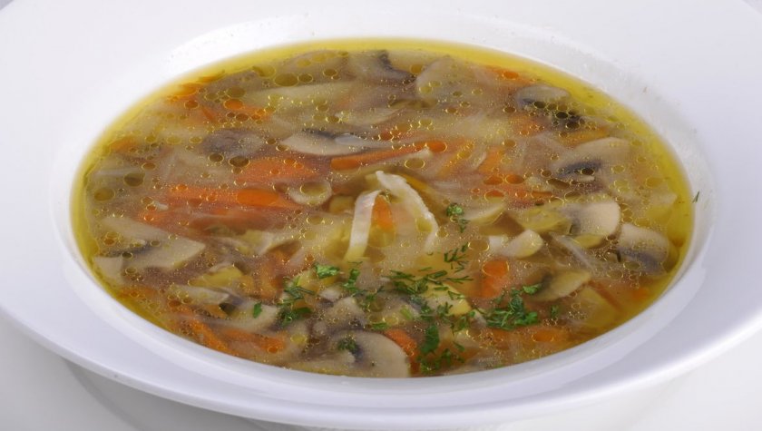 Суп-лапша с белыми грибами