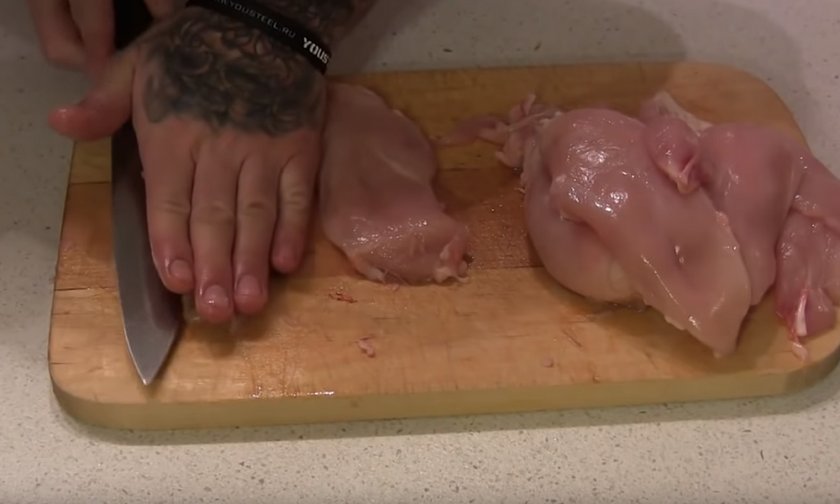 Запеканка из куриного филе с грибами