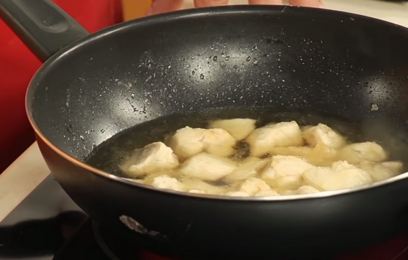 Куриное фрикасе с грибами