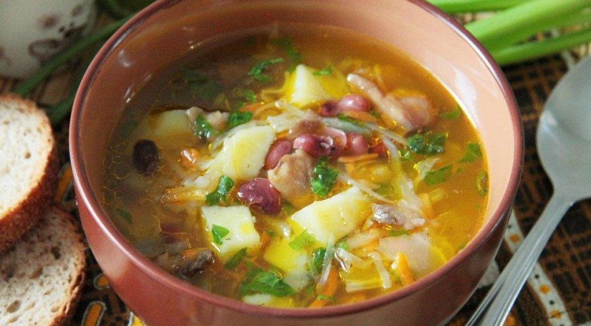 Щи с шампиньонами