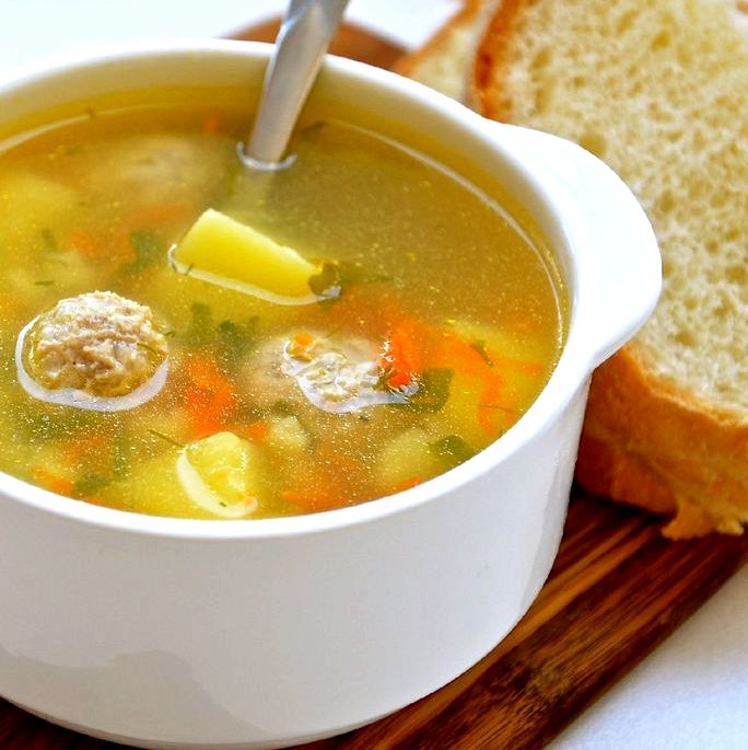 Суп с фрикадельками с вермишелью рецепт Вместо воды можно использовать мясной