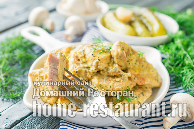 Индейка в сливочном соусе фото