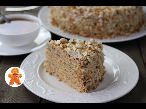 Арахисовый Торт "Коровка" ✧ Ореховый торт ✧ Peanut Cake (English Subtitles)