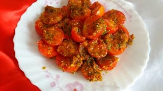 Помидоры По-Корейски на скорую руку. Вкусненький салат из помидор черри Помидоры По-Корейски на скорую руку. Вкусненький салат из помидор черри
