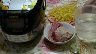Домашние видео рецепты - вкусный суп с лапшой в мультиварке