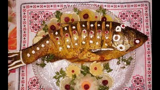 Толстолобик запечённый целиком / Товстолобик запечений в духовці / Рыбные блюда