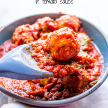 Turkey Meatballs in Tomato Sauce 