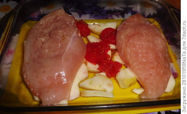 выкладываем куриные грудки