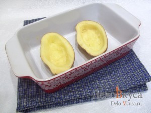 Фаршированная картошка в духовке с мясным фаршем: Подготовим картошку