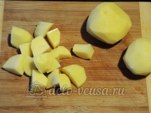 Чанахи: Картошку порезать кубиками