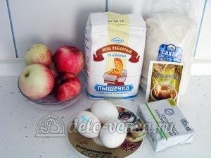 Яблочный пирог с безе: Ингредиенты
