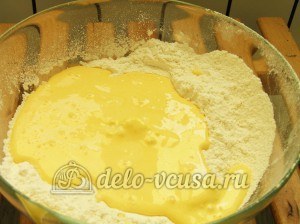 Яблочный пирог с безе: Готовим тесто