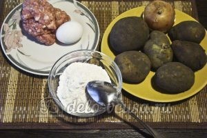 Картофельные драники с мясом: Ингредиенты