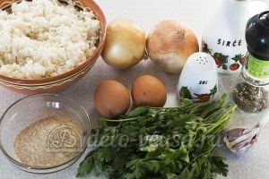 Котлеты из рисовой каши: Ингредиенты