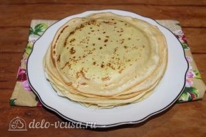 Блины с ветчиной и сыром: Выпекаем все блинчики