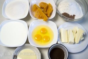 Тыквенный торт с творожным кремом: Ингредиенты