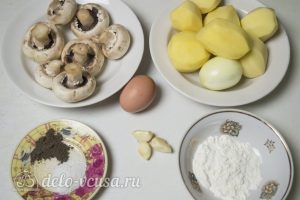 Драники с грибами: Ингредиенты Драники с грибами: Ингредиенты