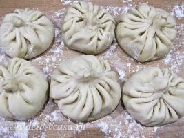 Домашние хинкали с мясом и зеленью: Слепить все хинкали