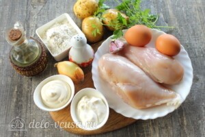 Куриные отбивные в картофельном кляре: Ингредиенты