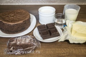 Шоколадно-карамельный торт с бананом: Ингредиенты
