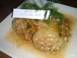 Перец, фаршированный булгуром, мясом и овощами - фото шаг 13