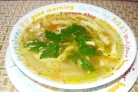 Куриный суп с омлетом