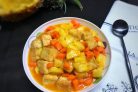 Тофу во фритюре с ананасом