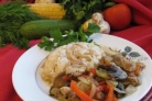 Соте из курицы с грибами