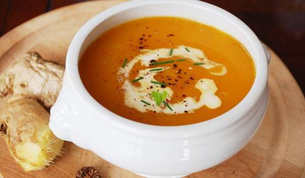 Фото: Тыквенный суп пюре с имбирем