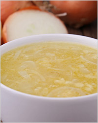 Суп картофельный с плавленым сыром и перловкой