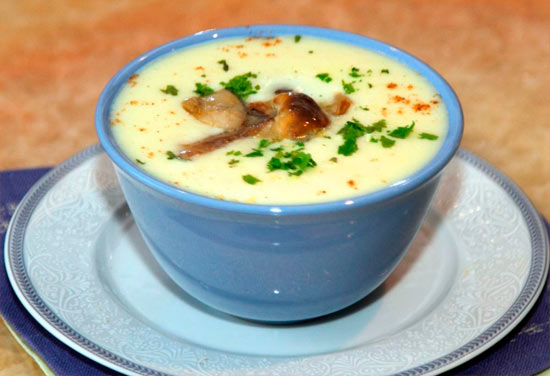 суп из белых грибов со сливками