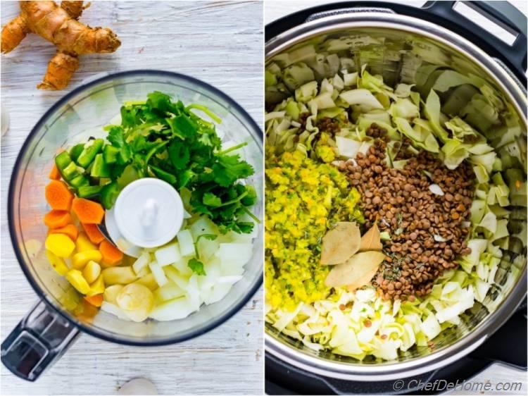 Lentil soup ingredients in instant pot 