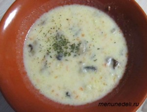 Грибной суп пюре с сыром и картофелем для всей семьи