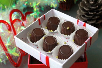 Шоколадные конфеты с маскарпоне в коробке