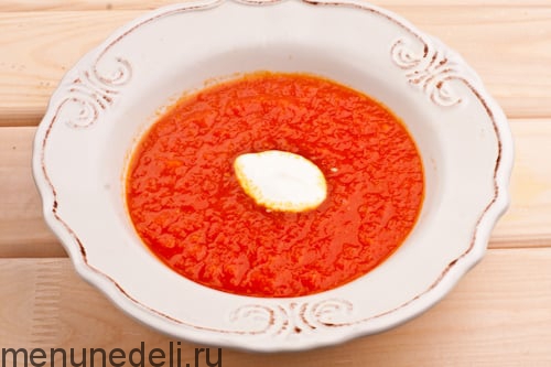 Суп из сладкого перца и томатов