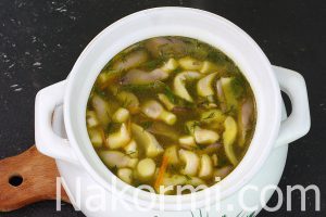 Суп с грибами и вермишелью