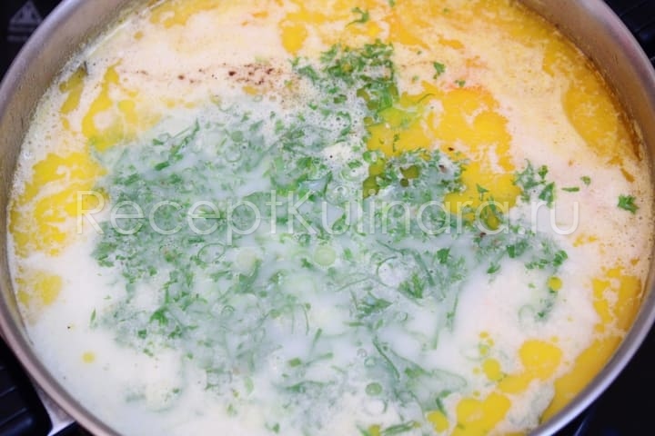 Сырный суп с курицей и плавленым сыром