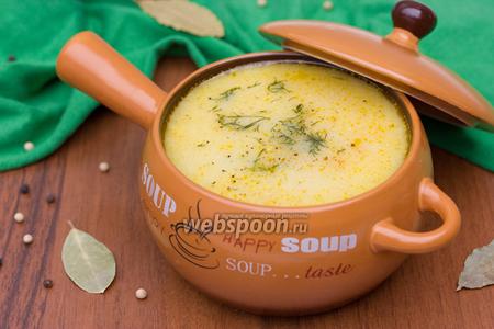 Фото рецепта Суп с белыми грибами и плавленым сырком