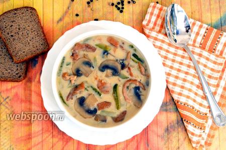 Фото рецепта Суп с грибами и мясом