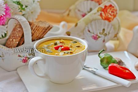 Фото рецепта Острый тыквенно-чечевичный суп-пюре