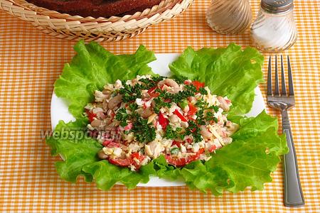 Фото рецепта Салат из фасоли с овощами